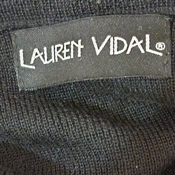 Lauren Vidal Black Wool Angora Blend Knit Pull On Maxi Skirt - Picture 5 of 6